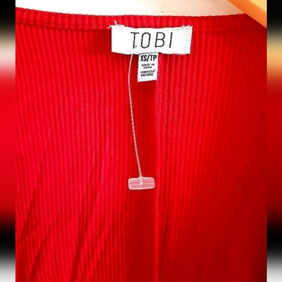 🏷TOBI NWOT GIRL POWER RED FRONT TWIST ROMPER - XS - Picture 5 of 7